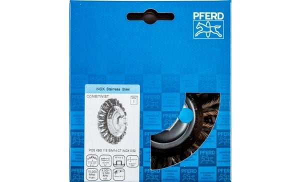 PFERD Bevel brushes knotted, COMBITWIST with thread, Stål