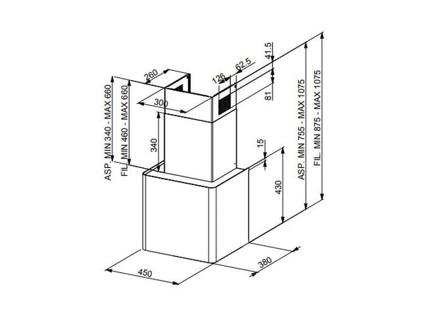 FABER S.p.A. Lithos EG6 BK LED A45, 580 m³/t, Ducted, C, A, C, 67 dB
