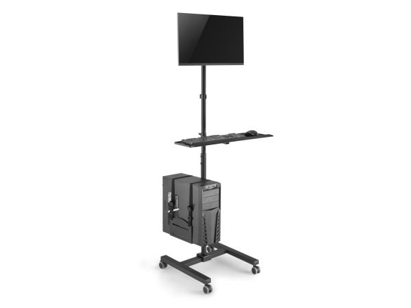 Equip 650171, Multimediavogn, Sort, Plast, Rustfritt stål, PC, 8 kg, 43,2 cm (17")