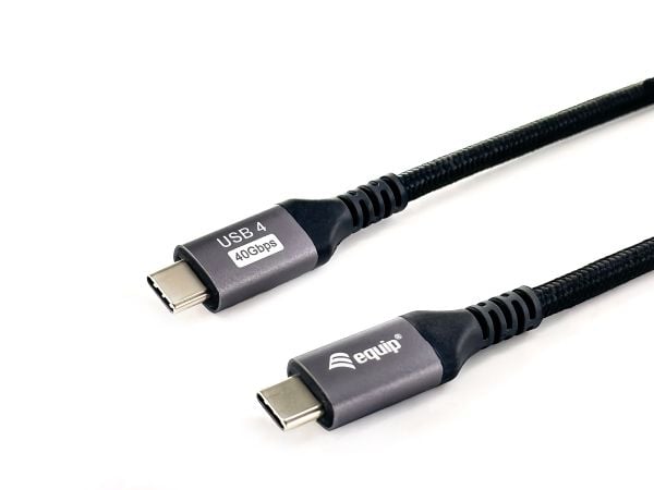 Equip 128383, 2 m, USB C, USB C, USB4 Gen 3x2, 40 Gbit/s, Sort