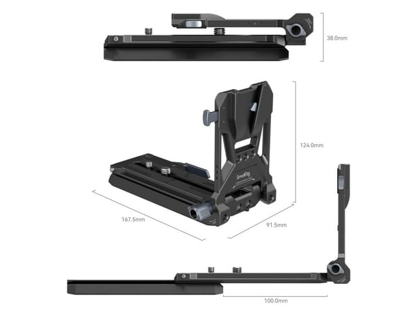 SmallRig 4323, Monteringsplatta, Svart, 10 kg, 291 mm, 108 mm, 124 mm