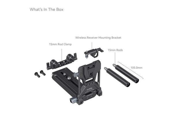 SmallRig 4323, Monteringsplatta, Svart, 10 kg, 291 mm, 108 mm, 124 mm