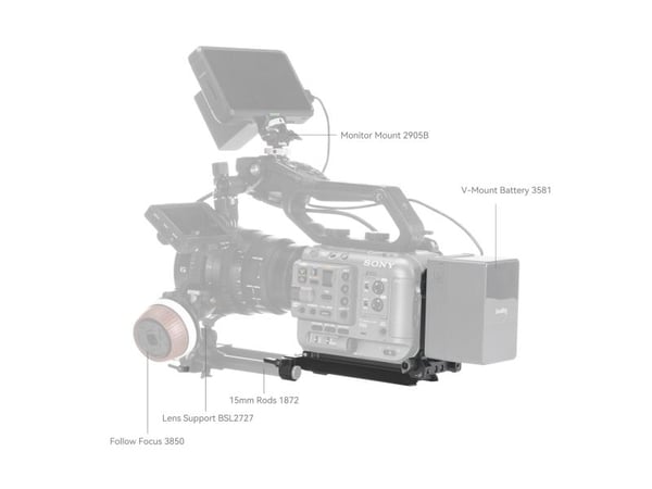 SmallRig 4323, Monteringsplatta, Svart, 10 kg, 291 mm, 108 mm, 124 mm