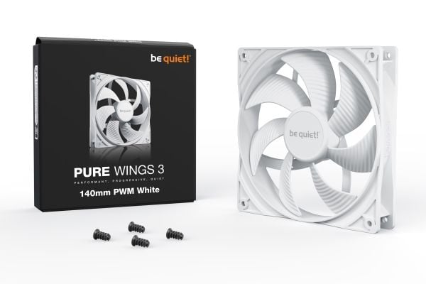 be quiet! Pure Wings 3 - Kabinettvifte - PWM - 140 mm - hvit