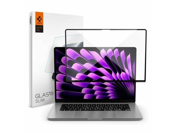 Spigen GLAS.tR SLIM, Bærbar PC-skjermbeskytter, Gjennomsiktig, Apple, MacBook Air 15-inch (2023/M2) MacBook Air 15-inch (2024/M3), Herdet glass, 38...