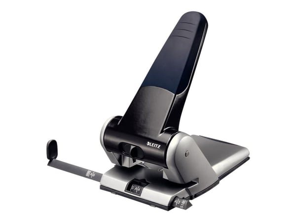Leitz - Hullstanser - robust - 65 ark / 6.5 mm - presset aluminium - svart
