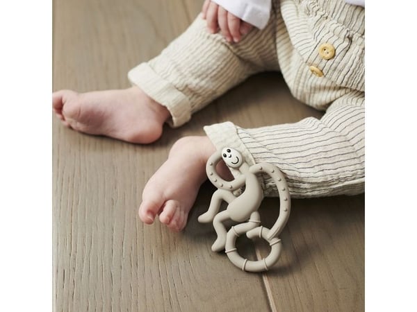 Matchstick Monkey Mini Monkey Teether Grey
