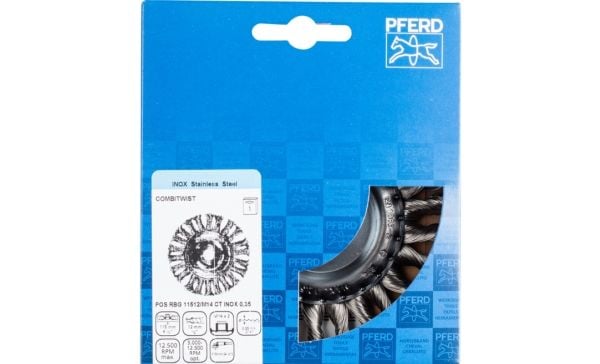 PFERD 43302133, Slipebørste, Universell, 12500 RPM, 11,5 cm, 12 mm, 1 stykker