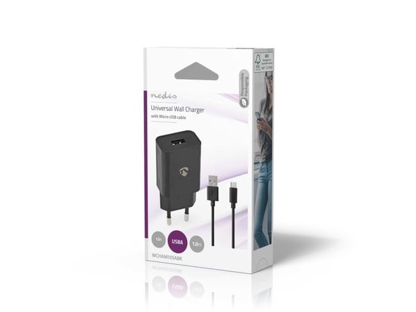 Nedis WCHAM105ABK, Sisätila, AC, 1 m, Musta
