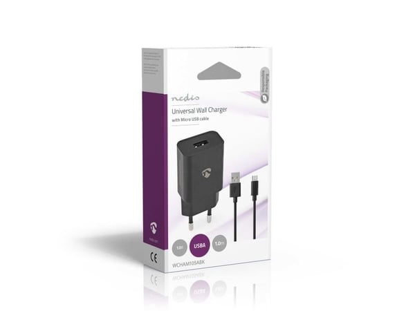 Nedis WCHAM105ABK, Sisätila, AC, 1 m, Musta