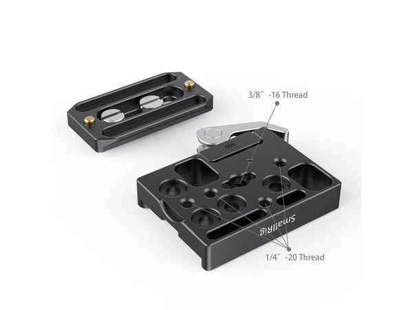 SmallRig 2144B, Hurtigfeste, Sort, Aluminium, 1/4, 3/8", Kina, 1 x 2144 4 x 1/4"-20 Skrue 1 x 3/8"-16 Skrue 2 x Unbrakonøkkel