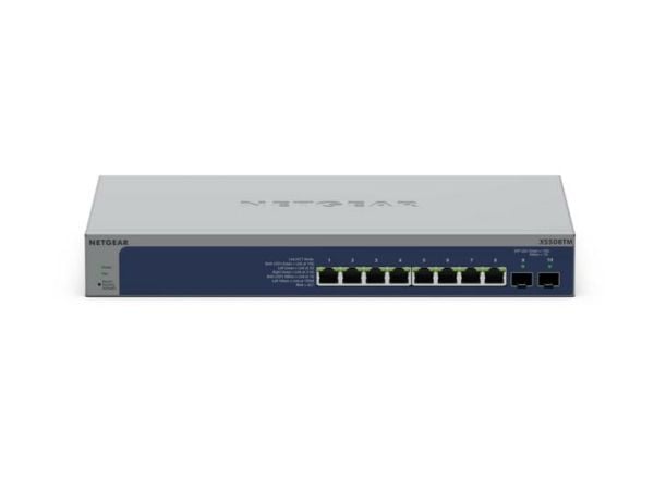 NETGEAR S3600 Series XS508TM - Switch - 2+/L3 Lite - smart - 8 x 10/25 Gigabit Ethernet + 2 x 10 Gb Ethernet SFP+ (opplink) - stasjonær, rackmonterbar