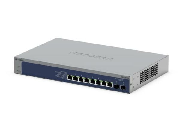 NETGEAR S3600 Series XS508TM - Switch - 2+/L3 Lite - smart - 8 x 10/25 Gigabit Ethernet + 2 x 10 Gb Ethernet SFP+ (opplink) - stasjonær, rackmonterbar