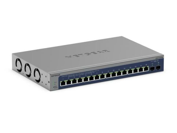 NETGEAR S3600 Series XS516TM - Switch - 2+/L3 Lite - smart - 16 x 10/25 Gigabit Ethernet + 2 x 10 Gb Ethernet SFP+ (opplink) - stasjonær, rackmonte...