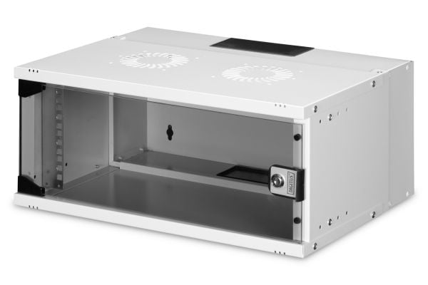 Digitus SOHO PRO Series - Skap - 540x400 mm (WxD) - veggmonterbar - RAL 7035, lysegrå - 4U - 19"