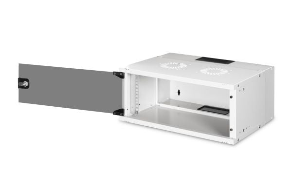 Digitus SOHO PRO Series - Skap - 540x400 mm (WxD) - veggmonterbar - RAL 7035, lysegrå - 4U - 19"