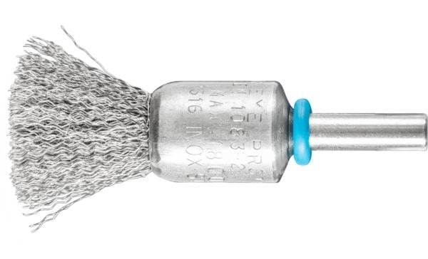 PFERD End brushes crimped INOX-TOTAL, shank-mounted, 1,5 cm, 10 stykker