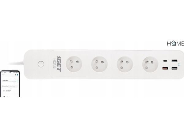iGET HOME Power 1, Sisätila, Valkoinen, Langaton, Wi-Fi, 802.11b, 802.11g, Wi-Fi 4 (802.11n), 0 - 40 °C