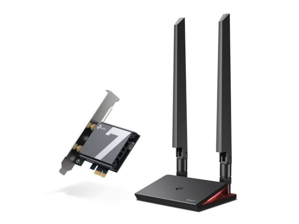 TP-Link Archer TBE550E, Intern, Trådløs, PCI Express, WLAN / Bluetooth, 9300 Mbit/s, Sort