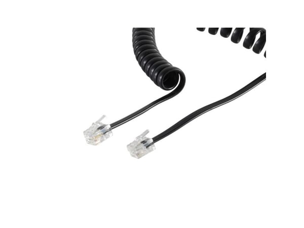 S-Conn 70135-7.5, 7,5 m, RJ-10, RJ-10, Svart, Hanstik