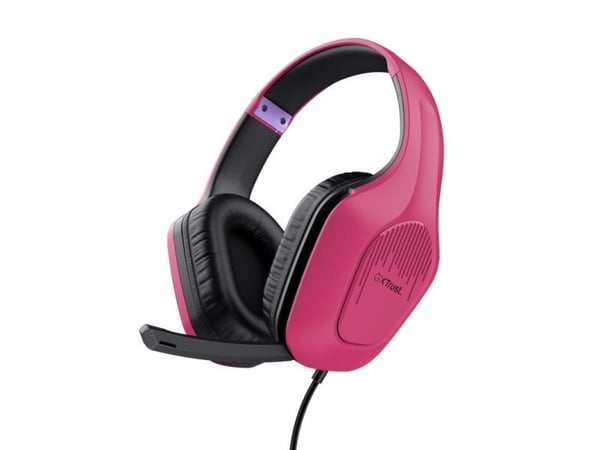 Trust GXT 415P Zirox - Hodesett - full størrelse - kablet - 3,5 mm jakk - rosa