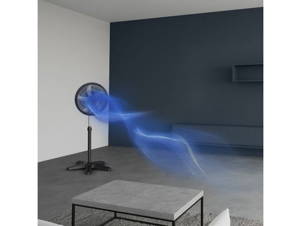 Rowenta Turbo Essential VU3110F0, Husholdningsvifte, Svart, Gulv, 58 dB, 40 cm, 2220 m³/t