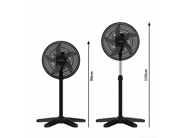 Rowenta Turbo Essential VU3110F0, Husholdningsvifte, Svart, Gulv, 58 dB, 40 cm, 2220 m³/t