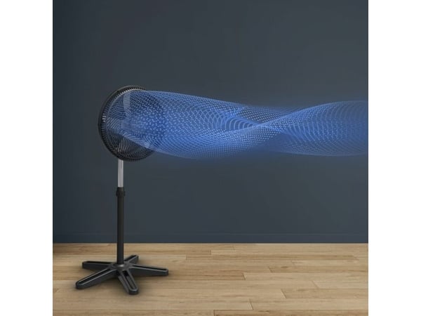 Rowenta Turbo Essential VU3110F0, Husholdningsvifte, Svart, Gulv, 58 dB, 40 cm, 2220 m³/t