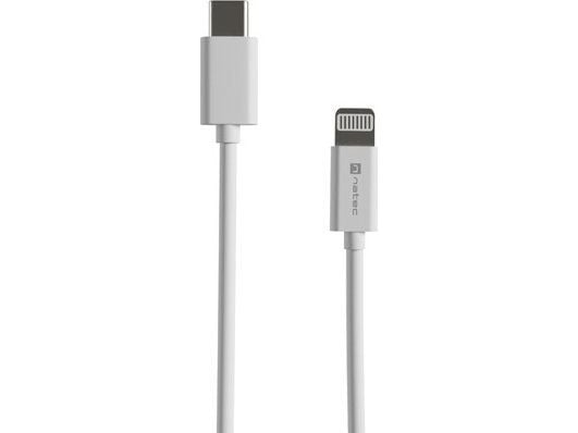 NATEC NKA-2151, 2 m, Lightning, USB C, Hankjønn, Hankjønn, Hvit