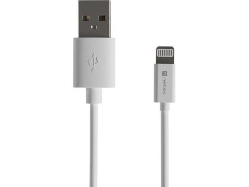 NATEC NKA-2149, 2 m, Lightning, USB A, urosliitin, urosliitin, valkoinen