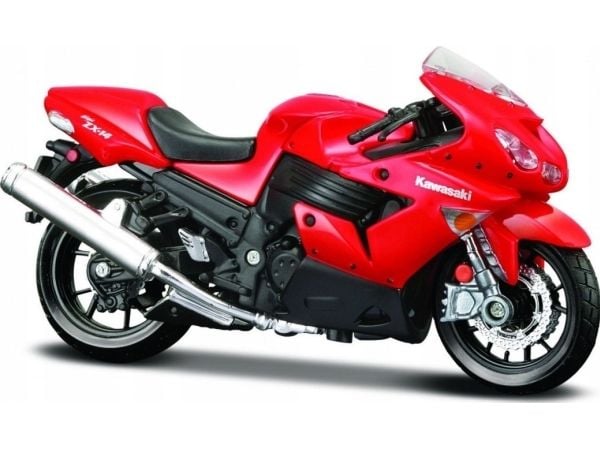Maisto modellmoto Kawasaki Ninja ZX-14 med stativ 1/18