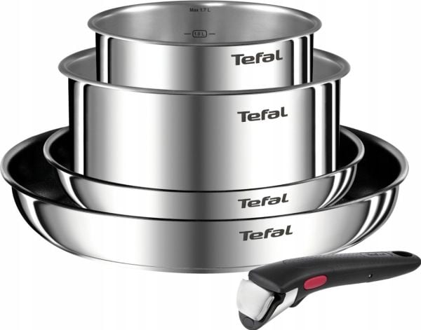 TEFAL | Ingenio Emotion 5-osainen setti | L897S574 | Paistaminen | Halkaisija 16/20/22/28 cm | Sopii induktioliedelle | Irrotettava kahva | Ruostum...