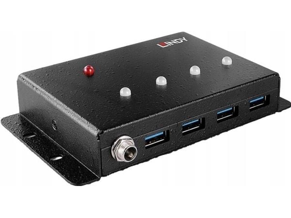 Lindy 43374, USB 3.2 Gen 1 (3.1 Gen 1) Type-B, USB 3.2 Gen 1 (3.1 Gen 1) Type-A, 5000 Mbit/s, Svart, Metall, Rund kabel