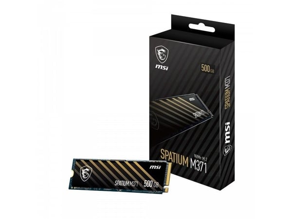 SSD-levy MSI Spatium M371 500GB PCIE Gen3x4 NVME m.2 2280