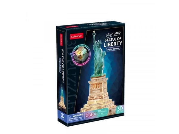 Cubic Fun Pussel 3D LED Statue Wolnosci (nattversion)