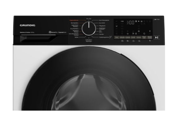 Grundig GD7P510447W, Frontmatet, Frittstående, Hvit, Venstre, Svart, Svart