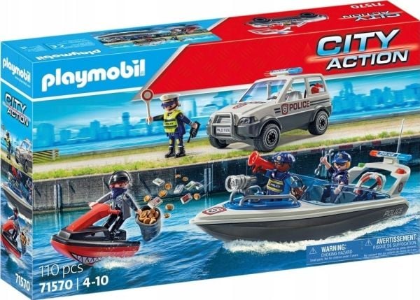 Playmobil City Action figursats 71570 politijakt på vannet