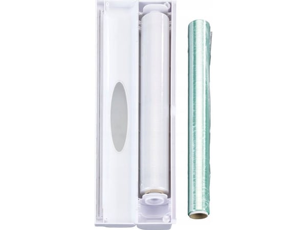 WENKO 86674100, Håndholdt plastfoliedispenser, Aluminiumsfolie, Hvit, 380 mm, 67 mm, 52 mm