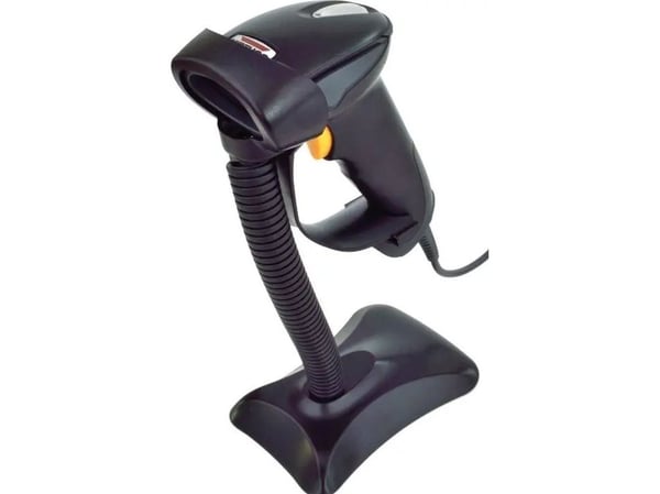 Strekkodeskanner Virtuos CCD ctecka HT-310A med lang rekkevidde, USB (tastatur/RS232), stativ, svart