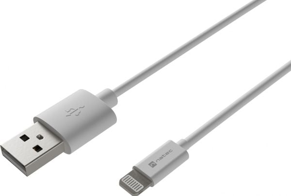 NATEC NKA-2149, 2 m, Lightning, USB A, urosliitin, urosliitin, valkoinen