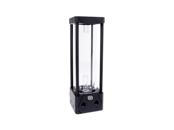 Alphacool Aurora D5, Säiliö, Asetaali, Alumiini, Lasi, Musta, Läpinäkyvä, 77 mm, 77 mm, 242 mm