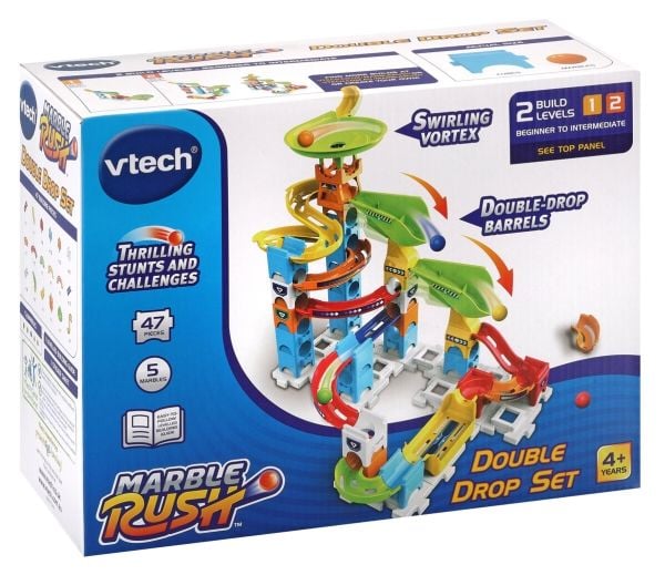 Vtech Marble Rush Double Drop Set, 47 delar