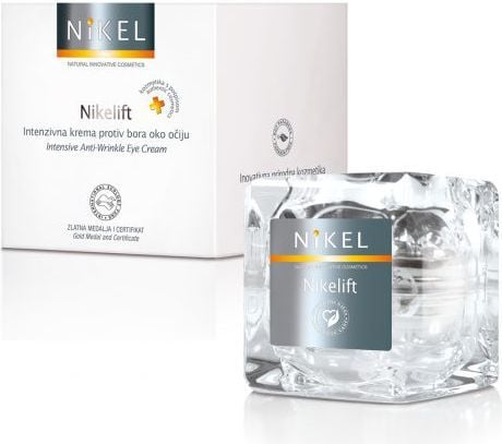 Nikel NIKELIFT anti-rynke øyekrem med appelsin, blomst Immortelle, sesamolje og vit. E 15 ml