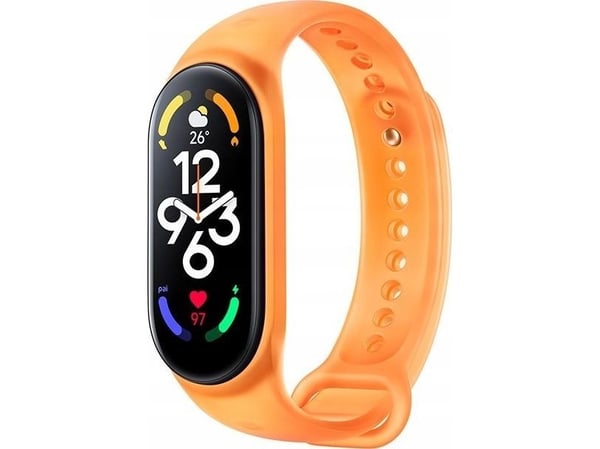 Xiaomi - Håndrem for aktivitetssporer - 160 - 224 mm - neonoransje - for Xiaomi Smart Band 7; Xiaomi Mi Band 7, Smart Band 7