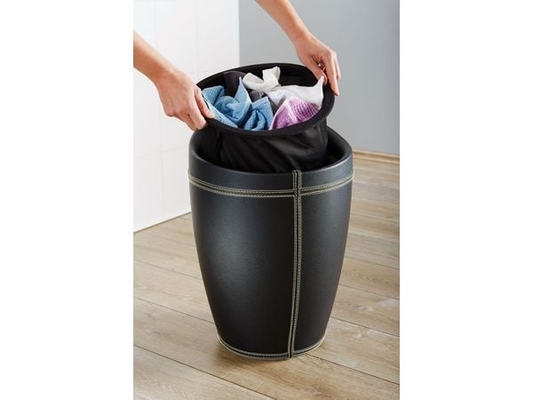 WENKO 21774100, 20 l, Rund, Polyester, Svart, Svart, 505 mm