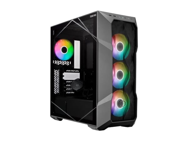Cooler Master TD500 MAX - Mini-ITX - ATX - sidepanel med vindu (herdet glass) 850 watt (ATX12V 3.0) - lagermetall - USB/lyd