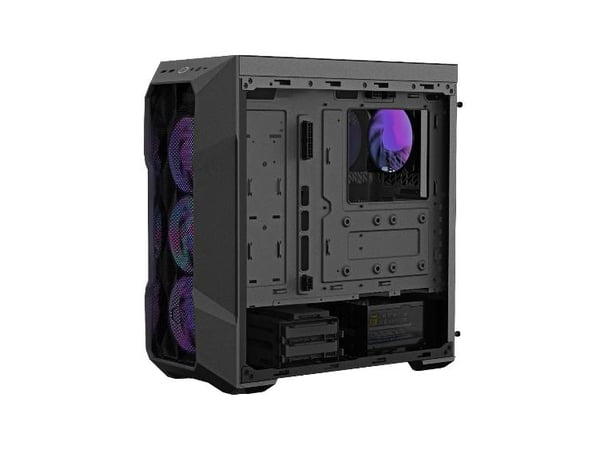Cooler Master TD500 MAX - Mini-ITX - ATX - sidepanel med vindu (herdet glass) 850 watt (ATX12V 3.0) - lagermetall - USB/lyd