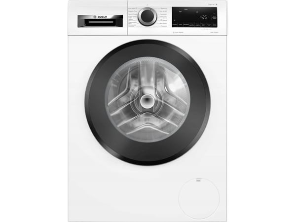 Bosch Serie 6 vaskemaskin WGG242ZKPL — 9 kg, 1200 o/min, EcoSilence Drive, ActiveWater Plus, SpeedPerfect & Steam Iron Assist (hvit/svart dør)
