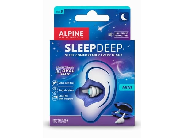 Alpine SleepDeep, Uudelleen käytettävä korvatulppa, Nukkuminen, Normaali, In-ear, Sininen, Valkoinen, 25 dB