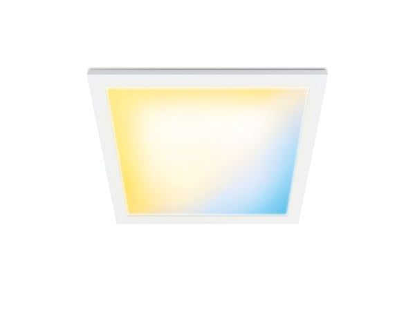 WiZ Panel loft 12 W firkantet, intelligent loftlampe, Wi-Fi/Bluetooth, hvit, Wi-Fi 4 (802.11n), 802.11b, 802.11g, LED, metall, plast